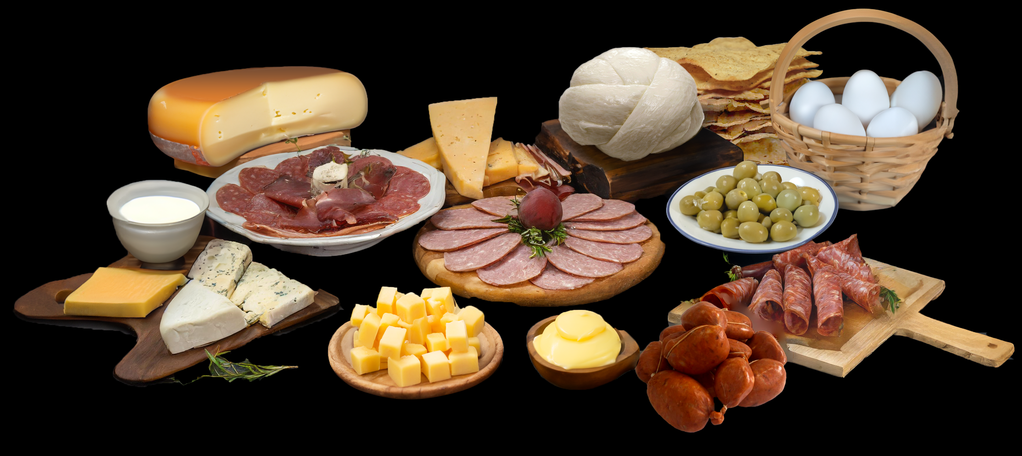 Forografía de quesos frescos, quesos semi maduros, quesos gourmet artesanal, quesos untables, carnes frias, carnes frias linea gourmet, lacteos, abarrotes